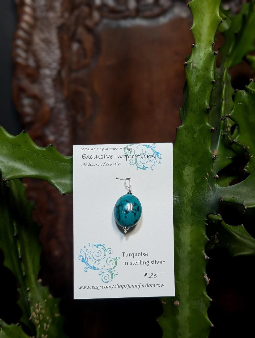 Turquoise necklace pendant