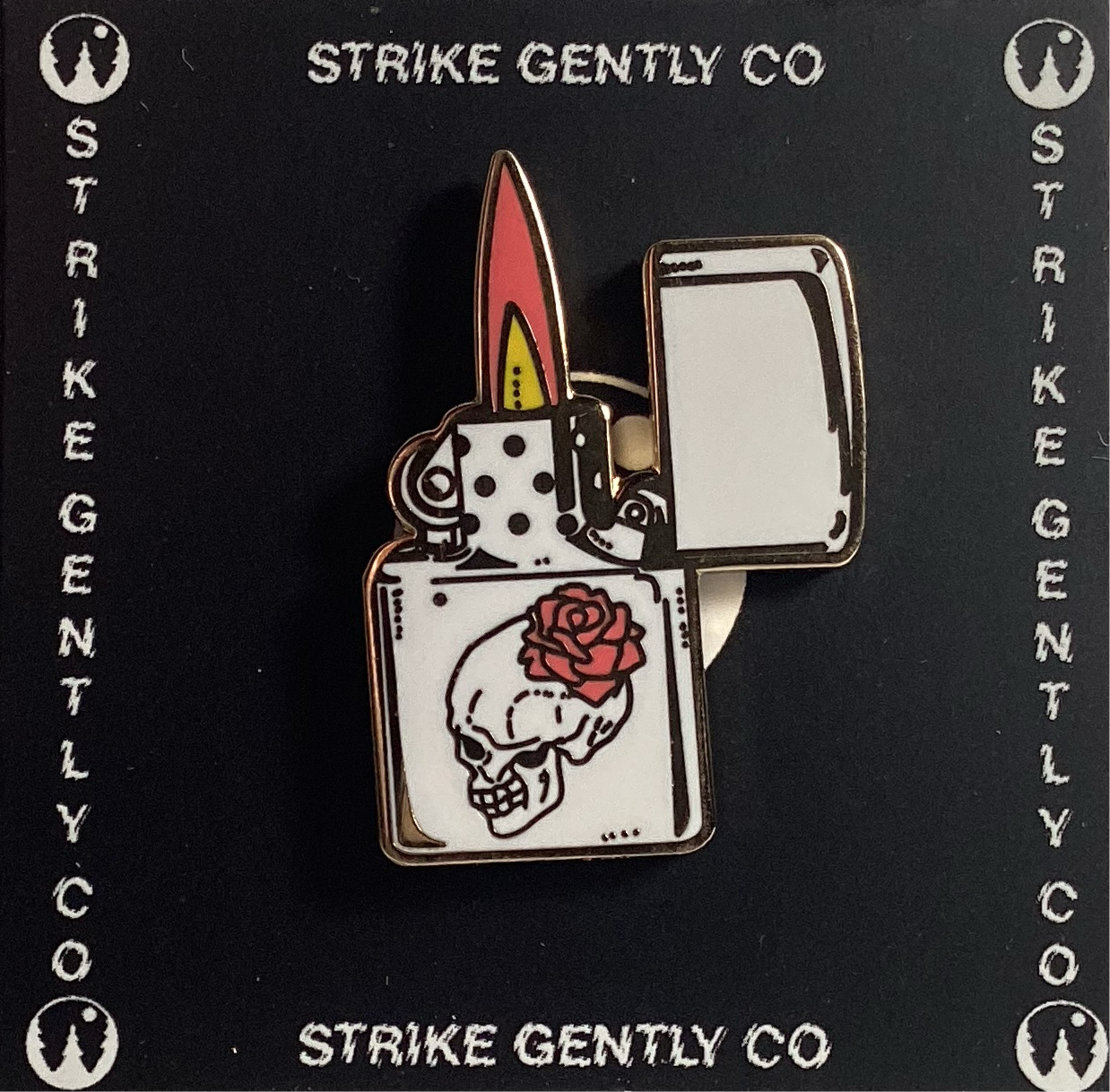 Skull Lighter Enamel Pin