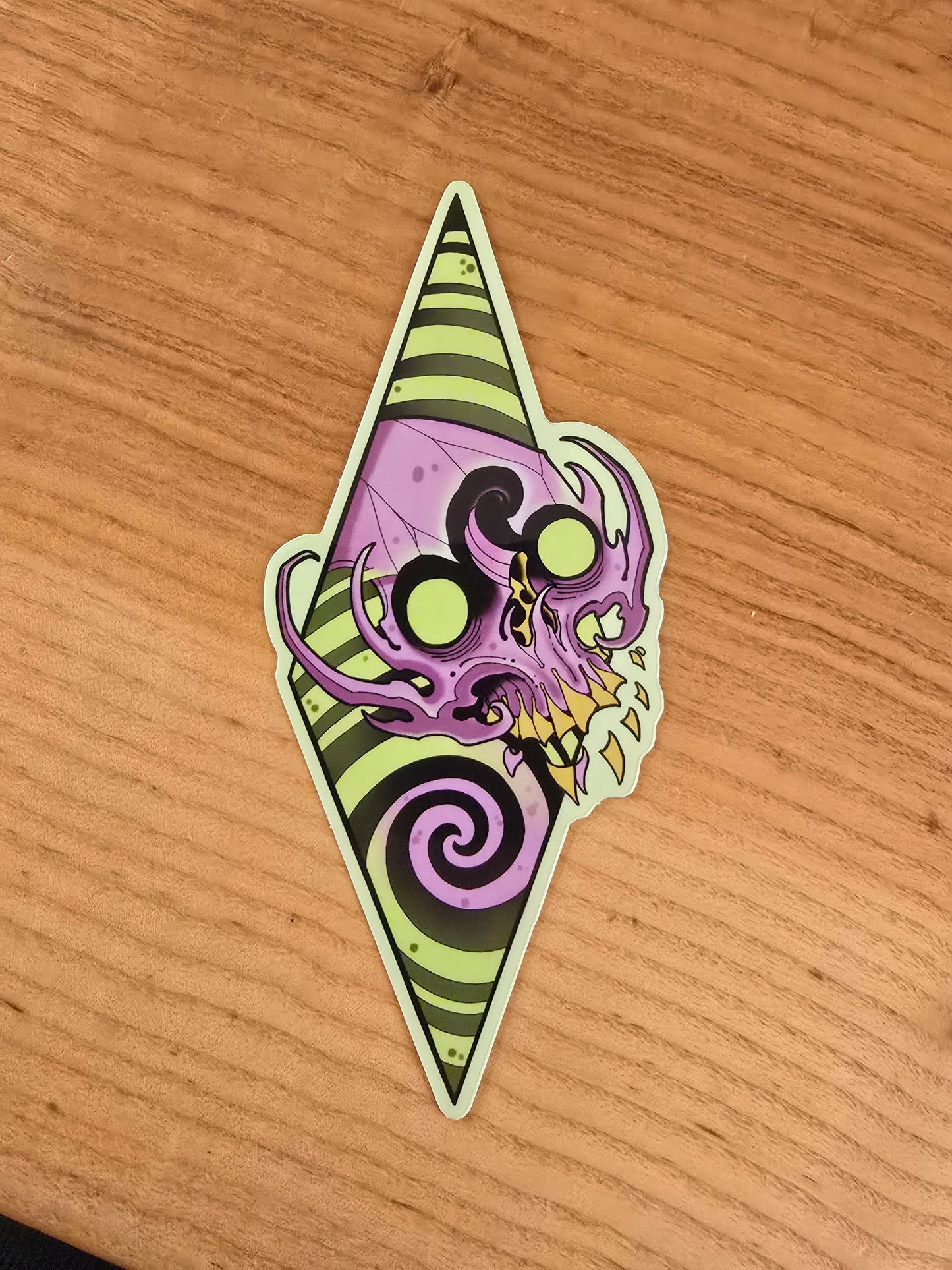 Hypnotic Skull Sticker
