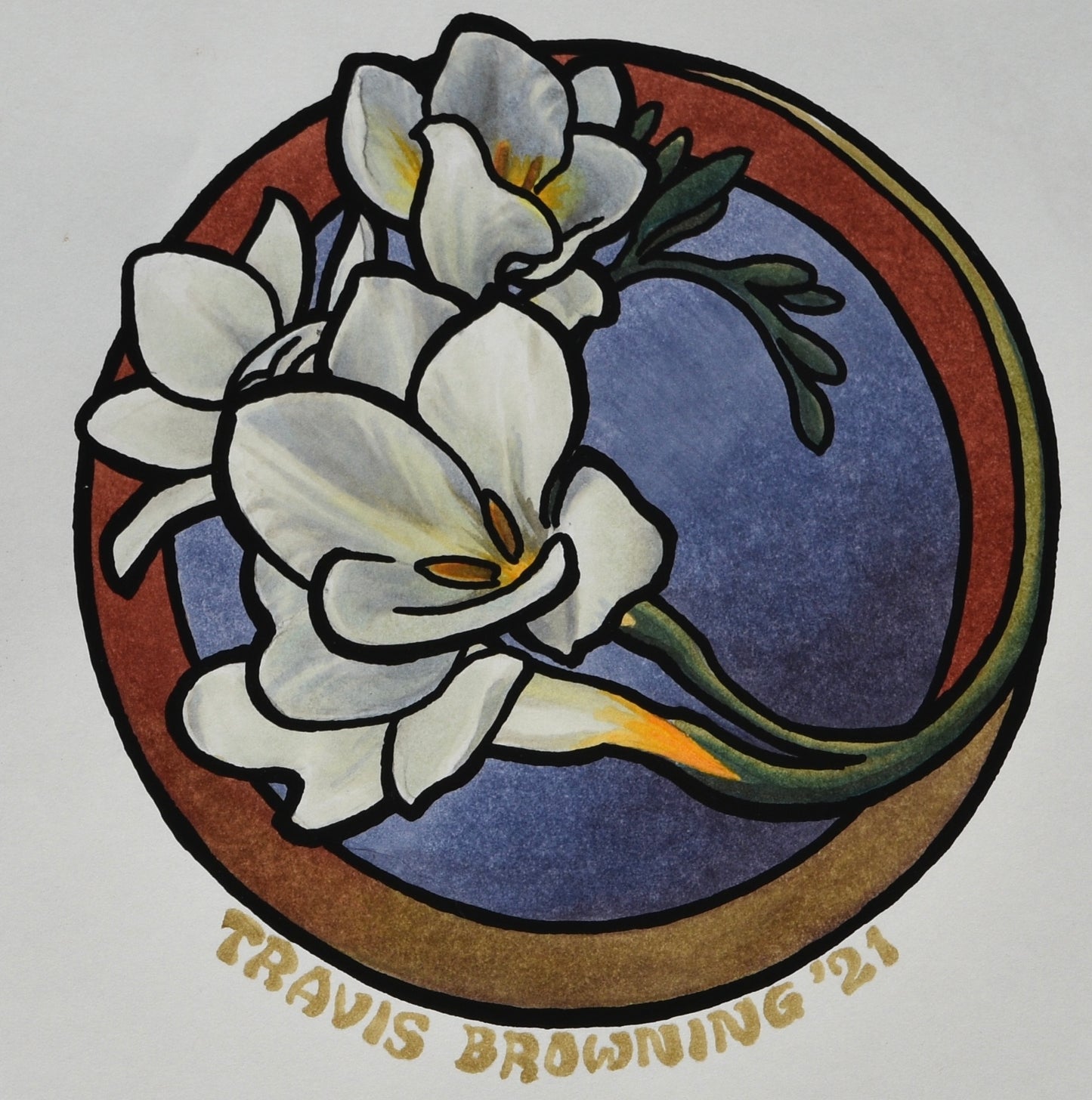 Floral Circular Prints