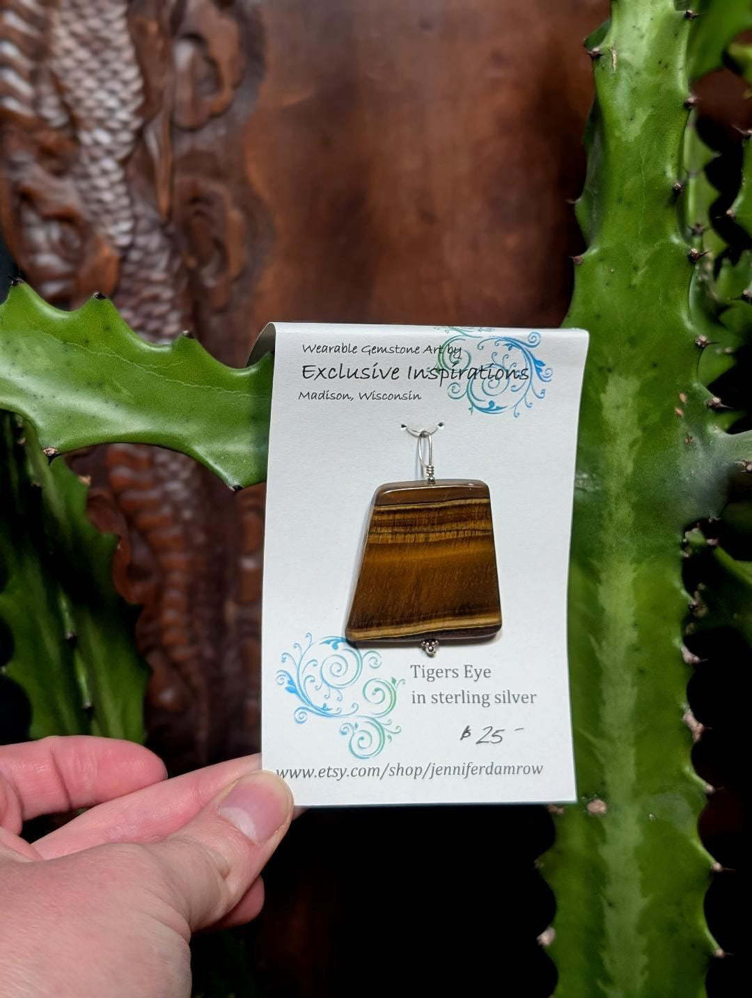 Tigers eye necklace pendant