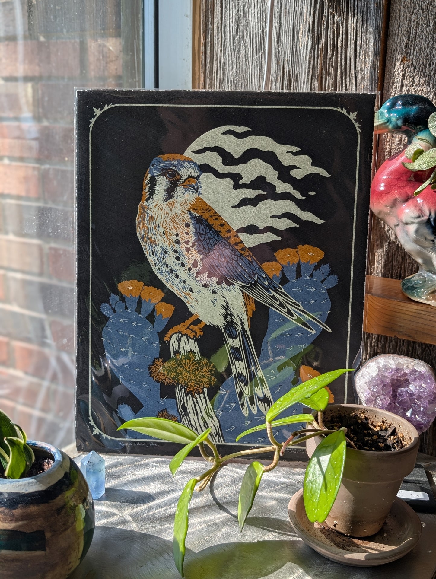 Kestrel Print by Mustard Beetle