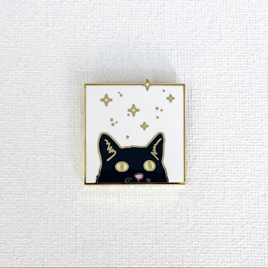 Cat Star Gazing Enamel Pin