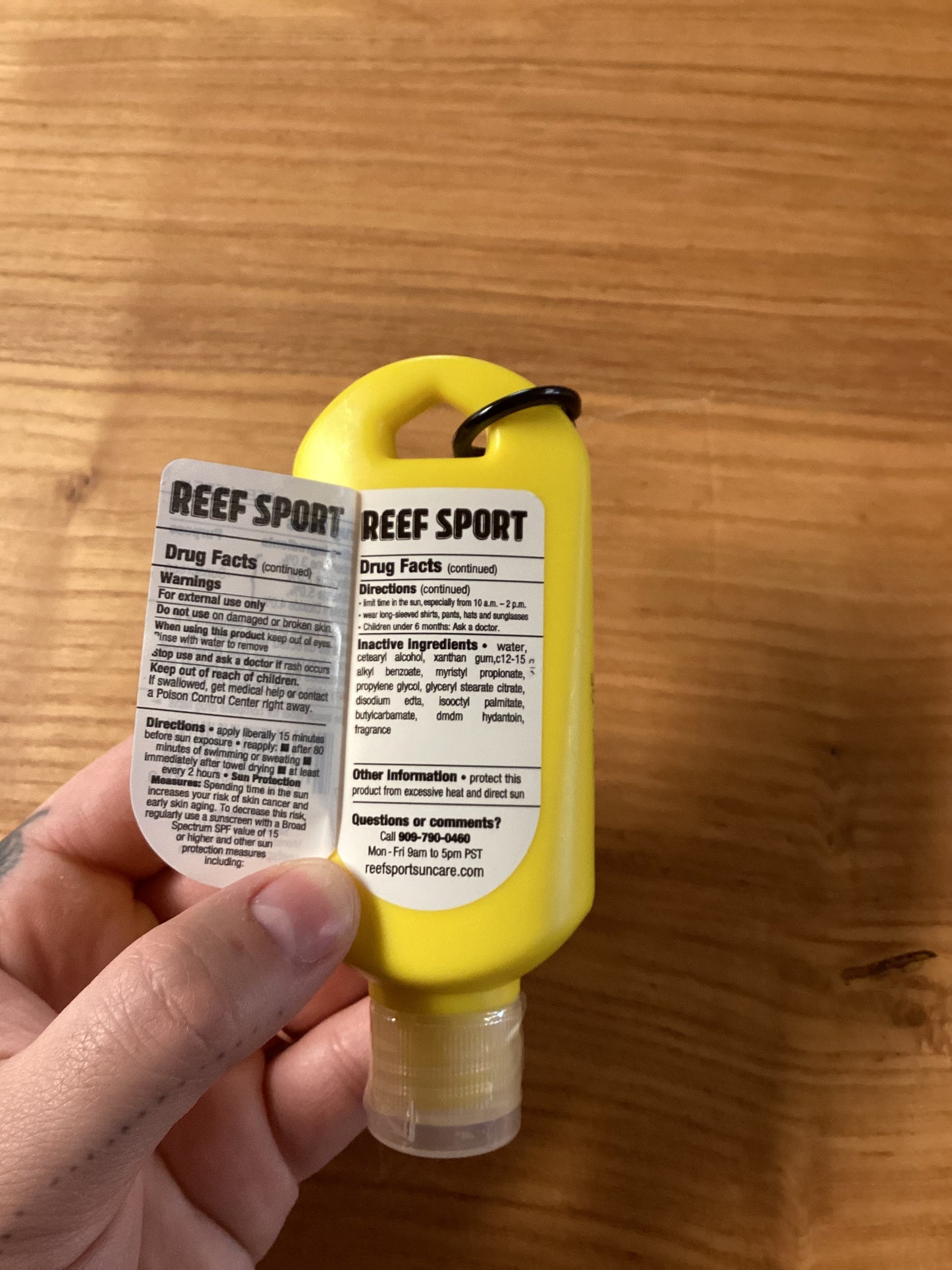 Sunscreen. Reef sport