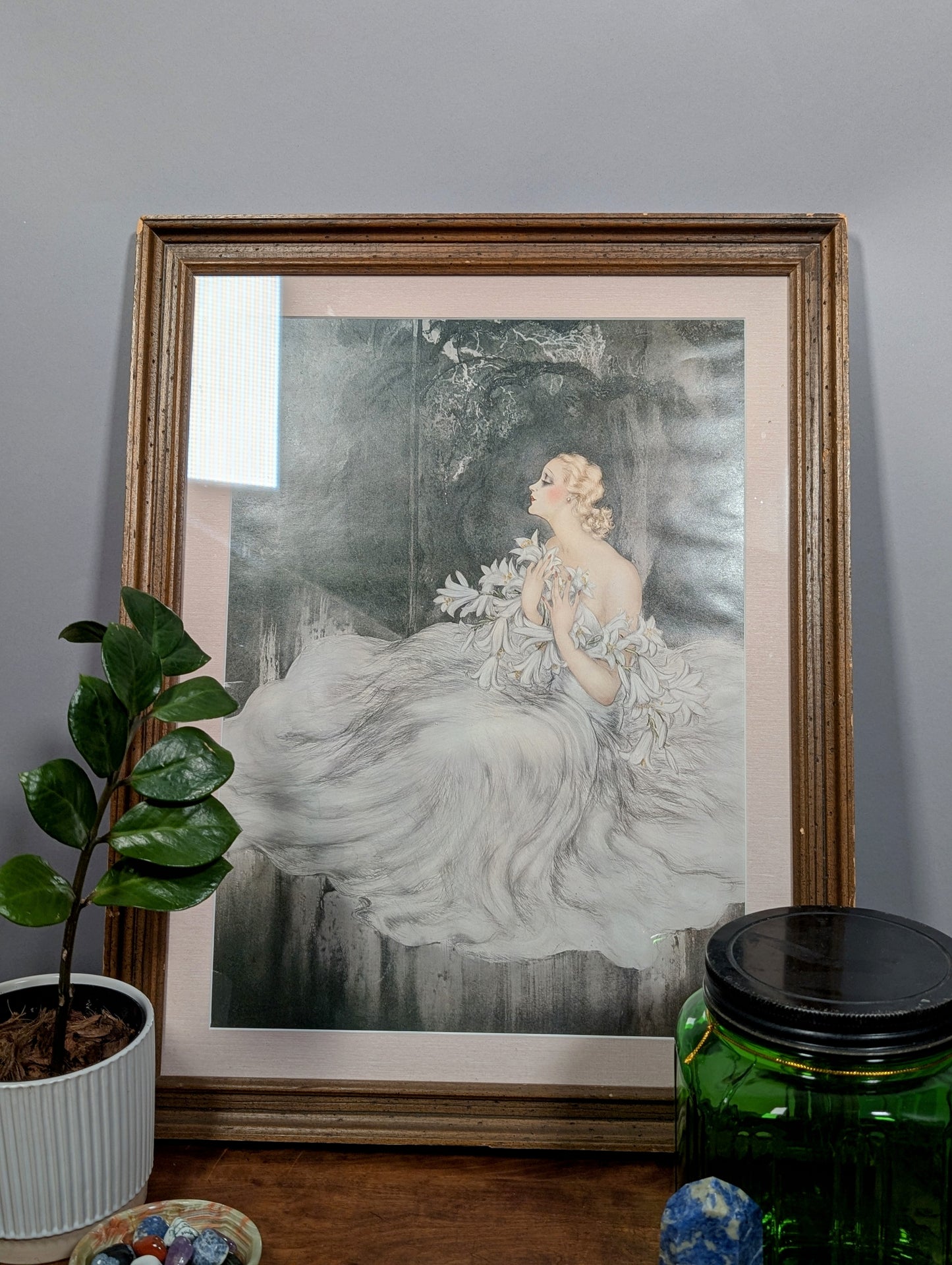 "The Lillies" print, framed