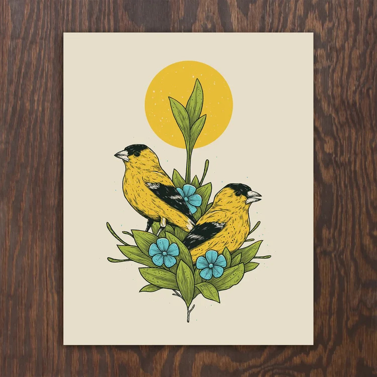 Goldfinches print by Logan Schmitt