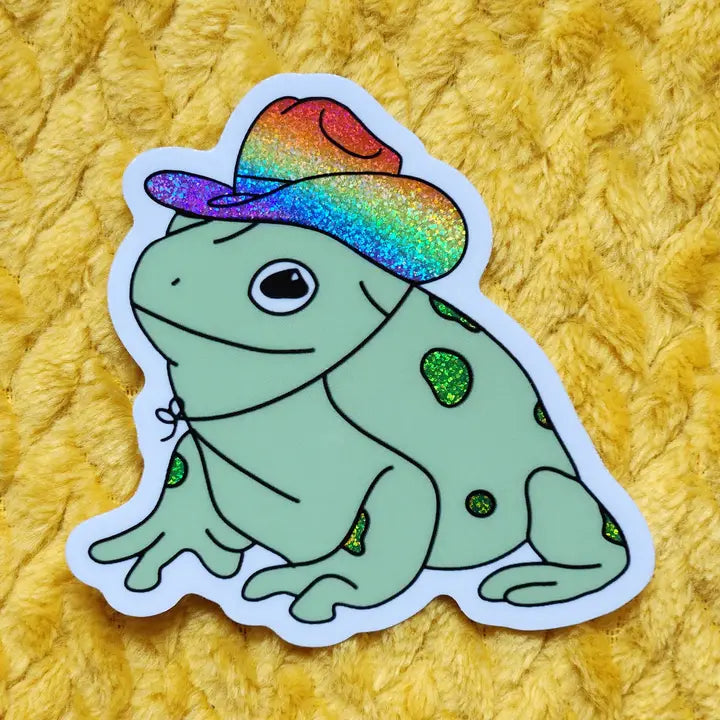 Gay pride frog sticker
