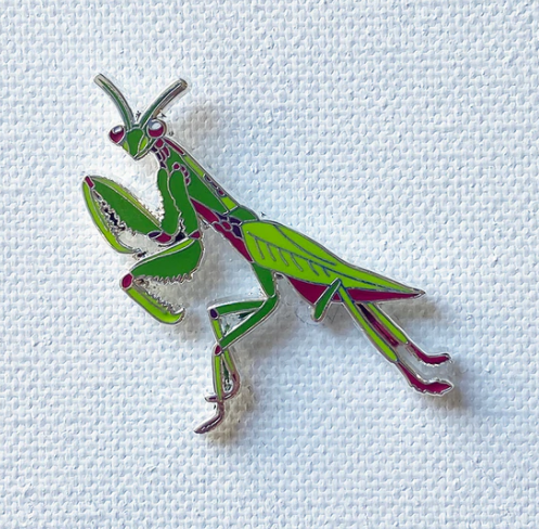 Praying Mantis Enamel Pin