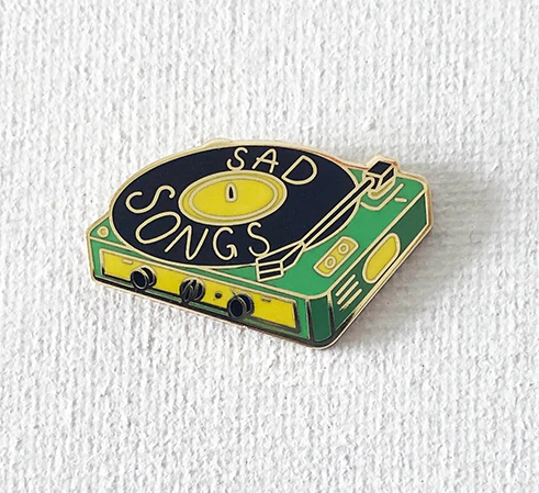 Sad Songs Record Enamel Pin