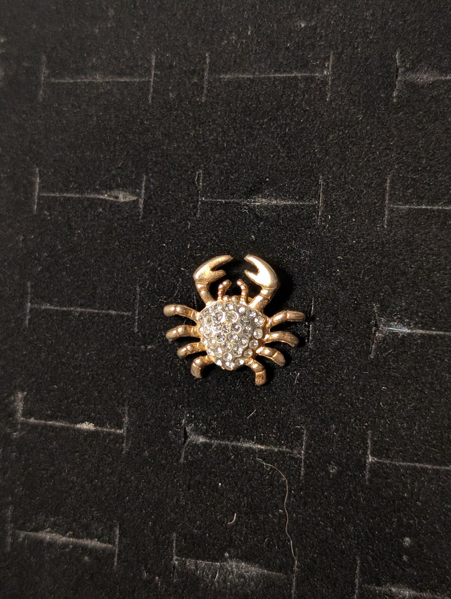 Crab with Sparkles Vintage Pin