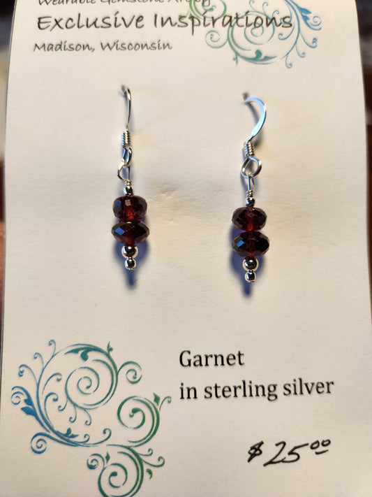 Garnet in sterling silver