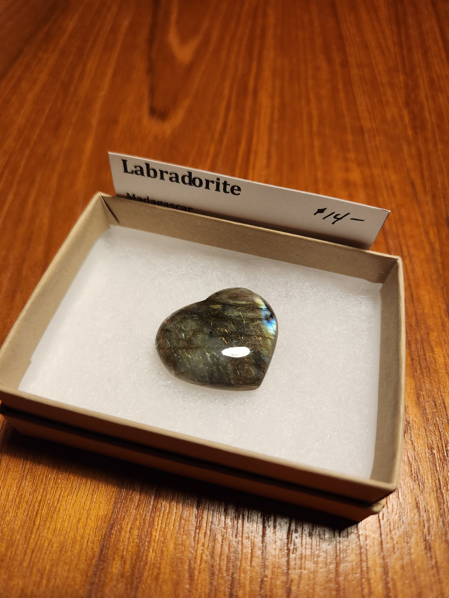 Labradorite Heart