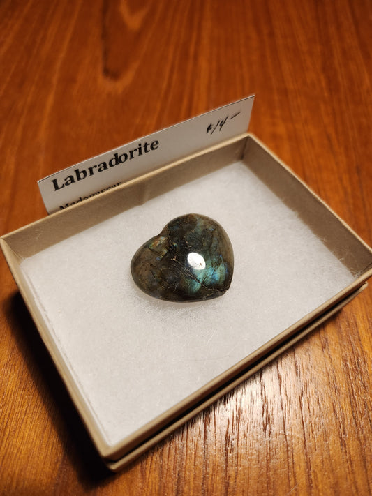 Labradorite Heart