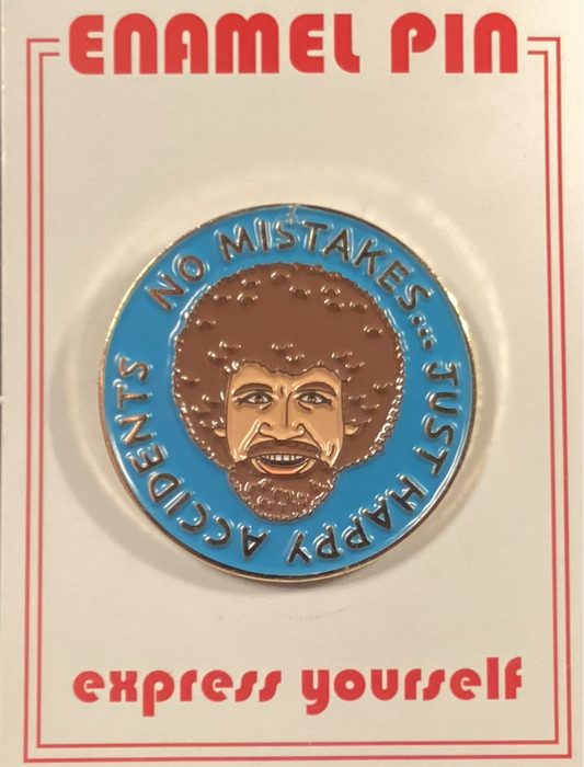 Bob Ross Happy Accidents Enamel Pin