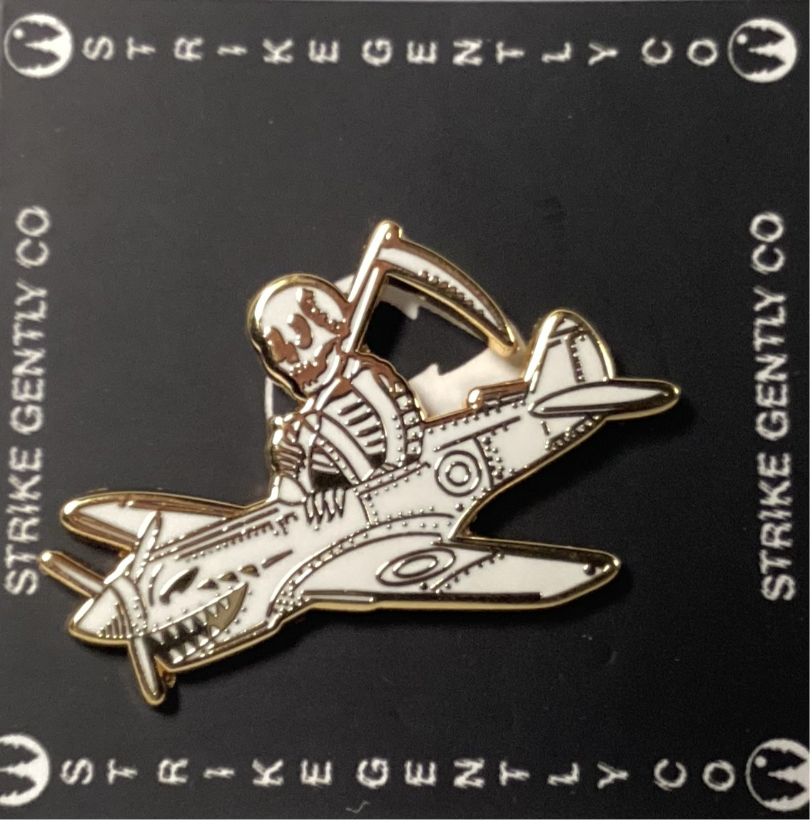 Airplane Reaper Enamel Pin