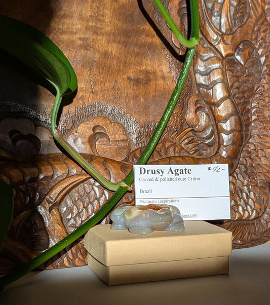 Drusy Agate Frog