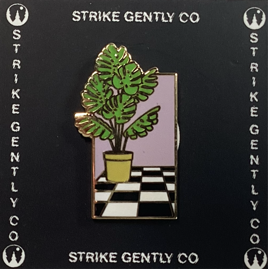 Plant Potted Vaporwave Enamel Pin