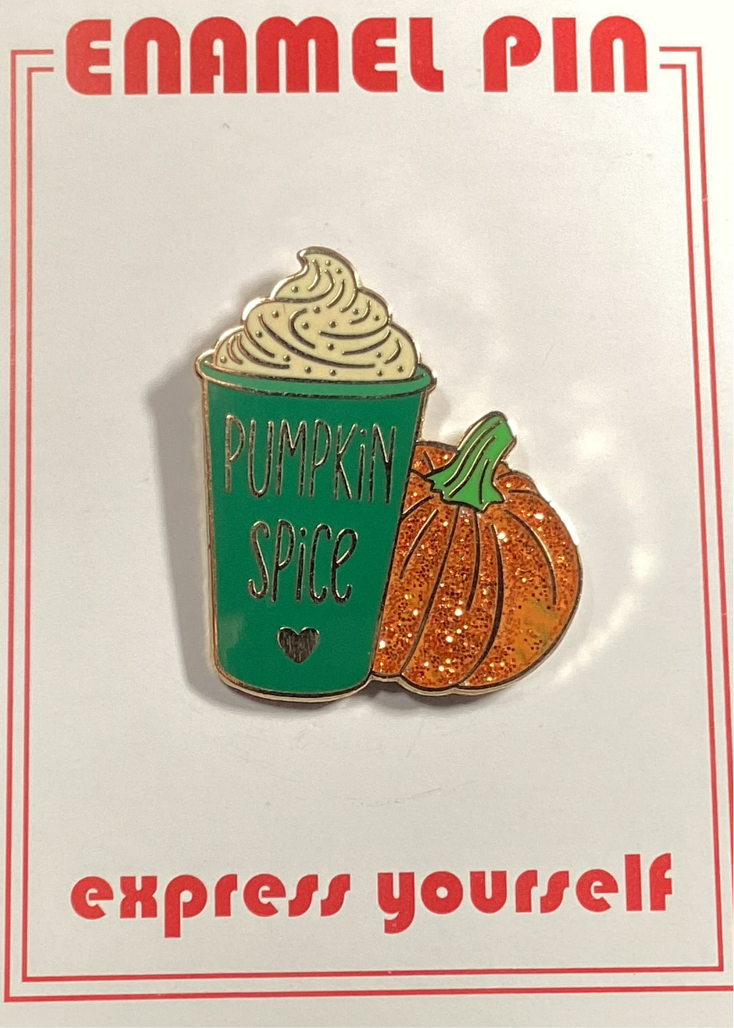 Pumpkin Spice Latte Enamel Pin