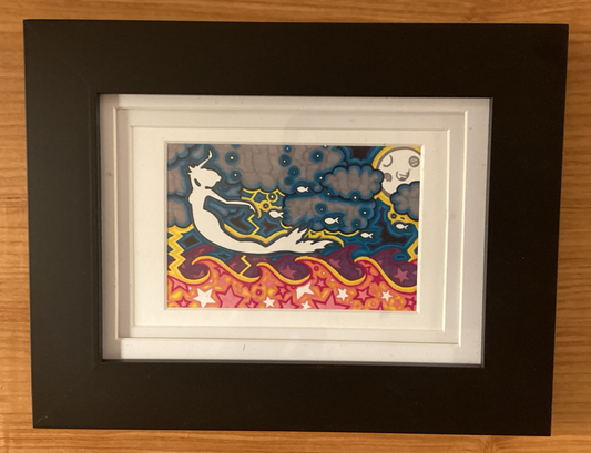 Framed Queen of the Ocean Sharpie Art