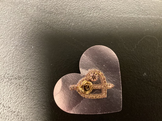 JWL101 Pink heart Cupid pin