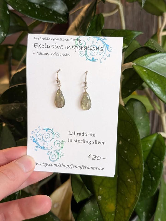 Labradorite earrings