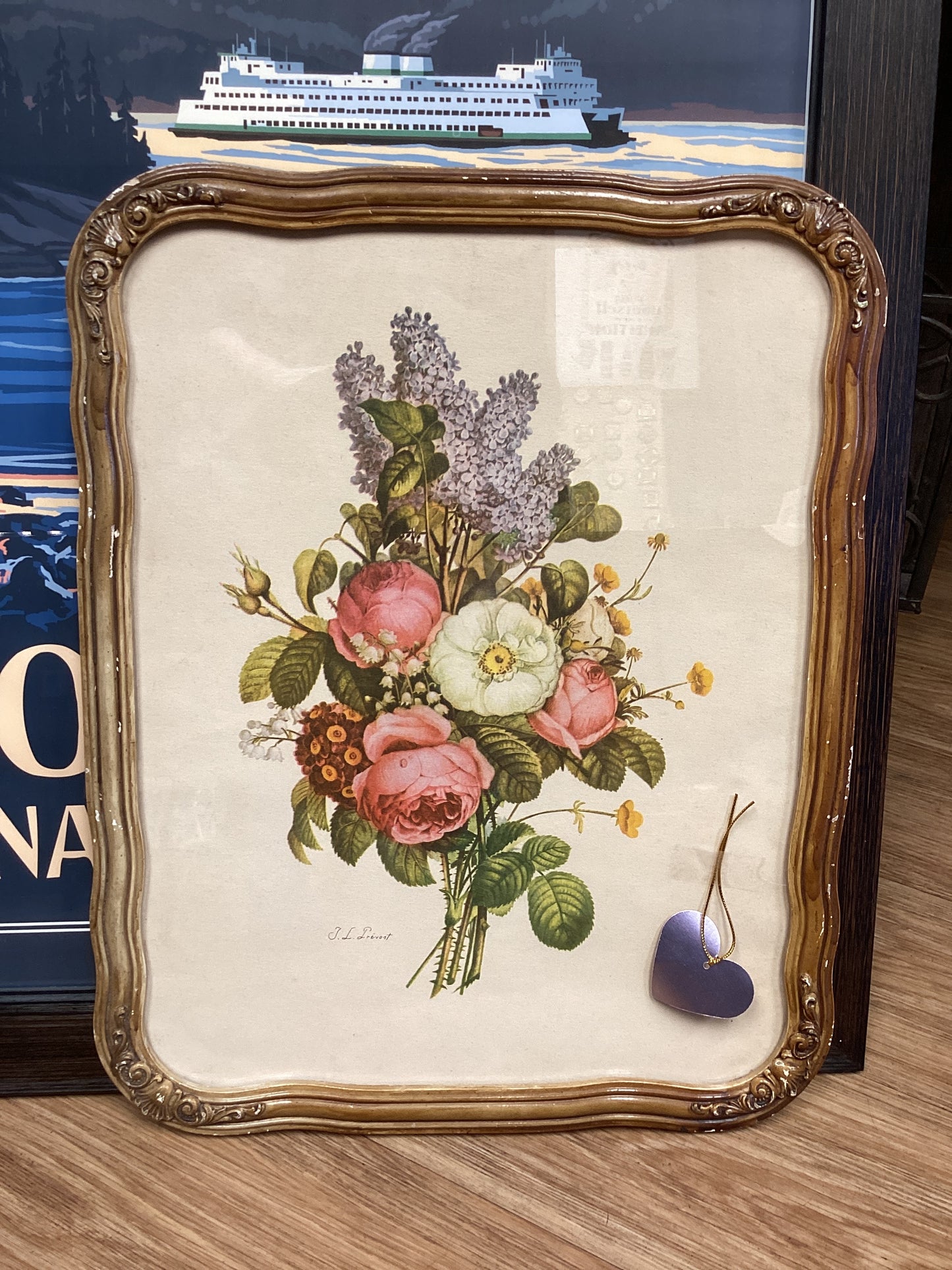 PCT104 framed flower bouquet print