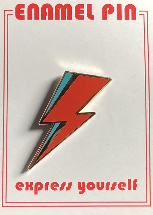 Rebel Lightning Bowie Enamel Pin