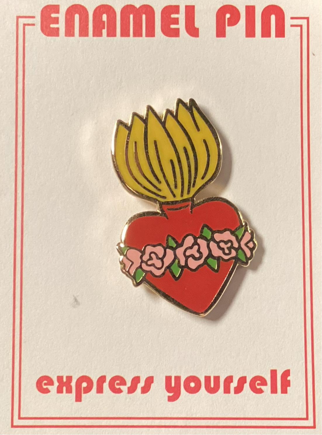 Burning Red Heart Enamel Pin