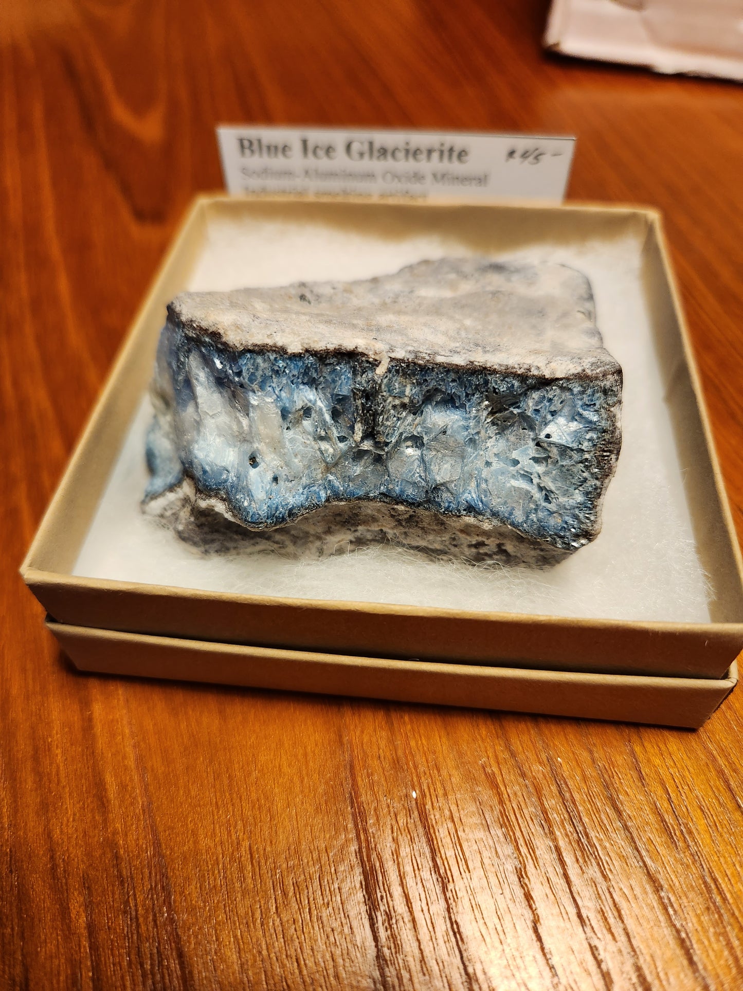 Blue ice glacirite