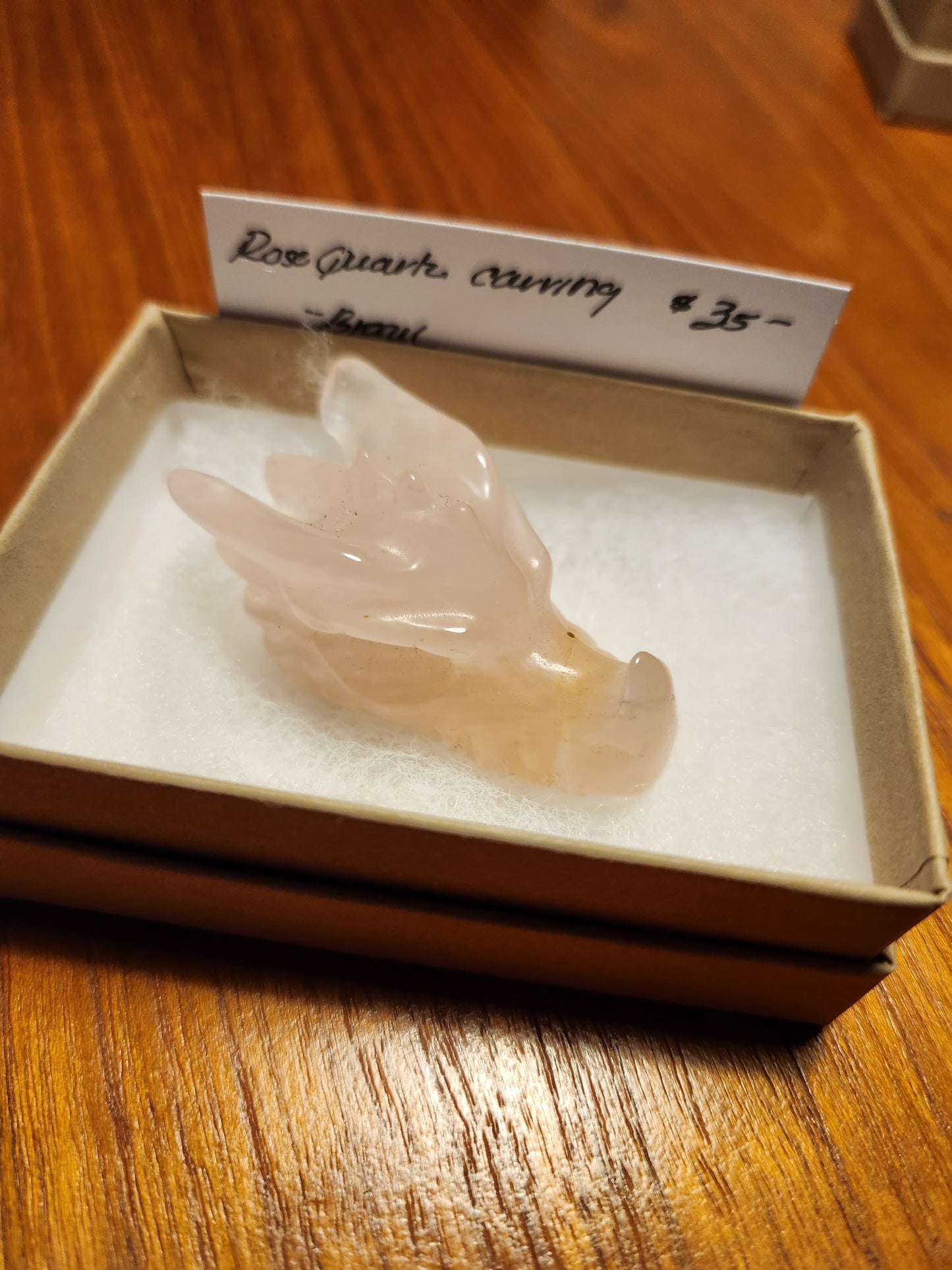 Rose Quartz dragon head