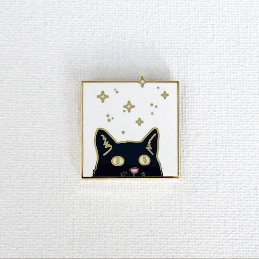 Cat Star Gazing Enamel Pin