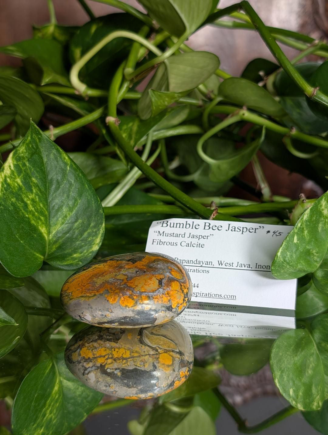 Bumblebee Jasper Large Worry Stone