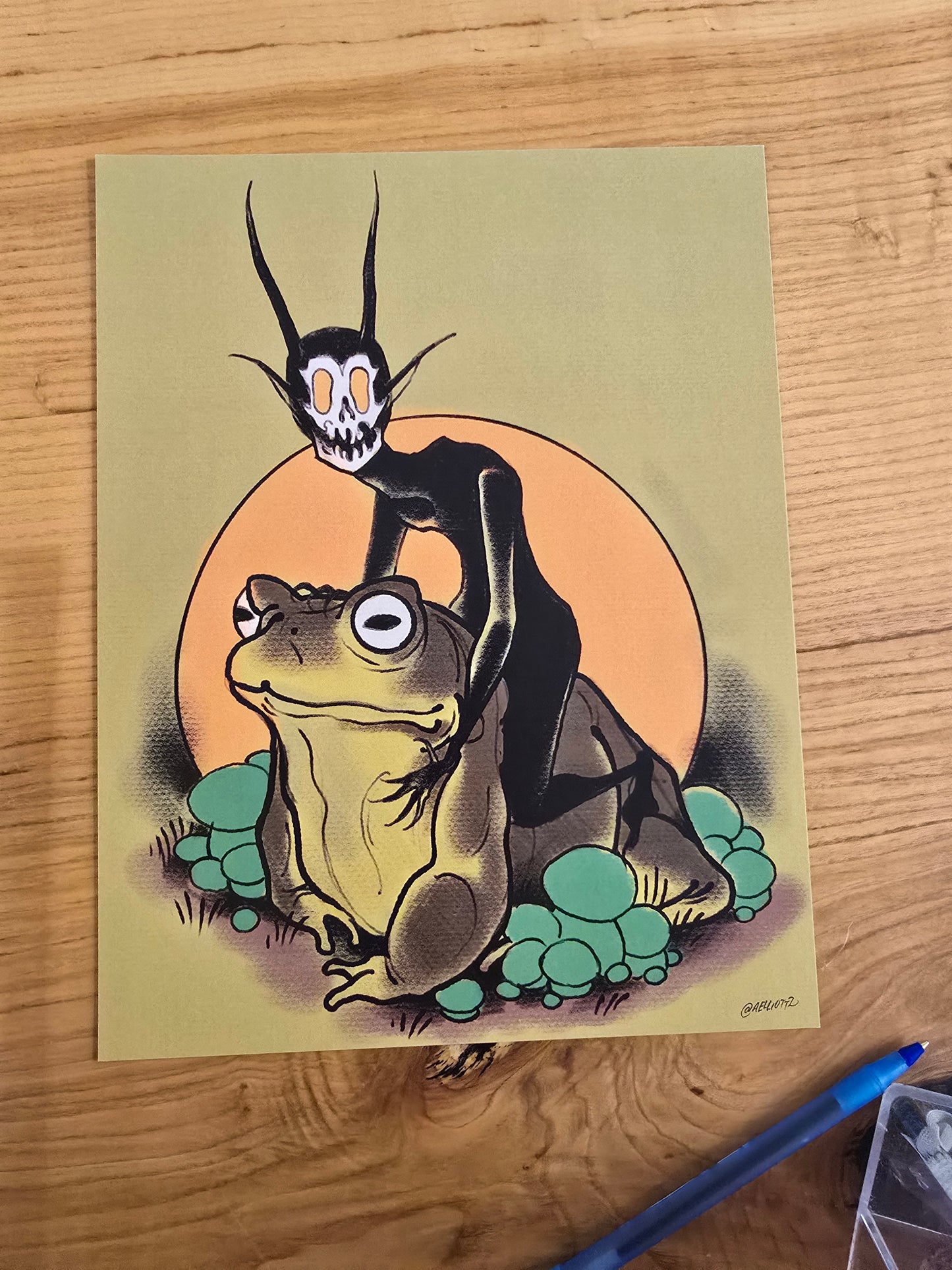 Frog Jockey Print