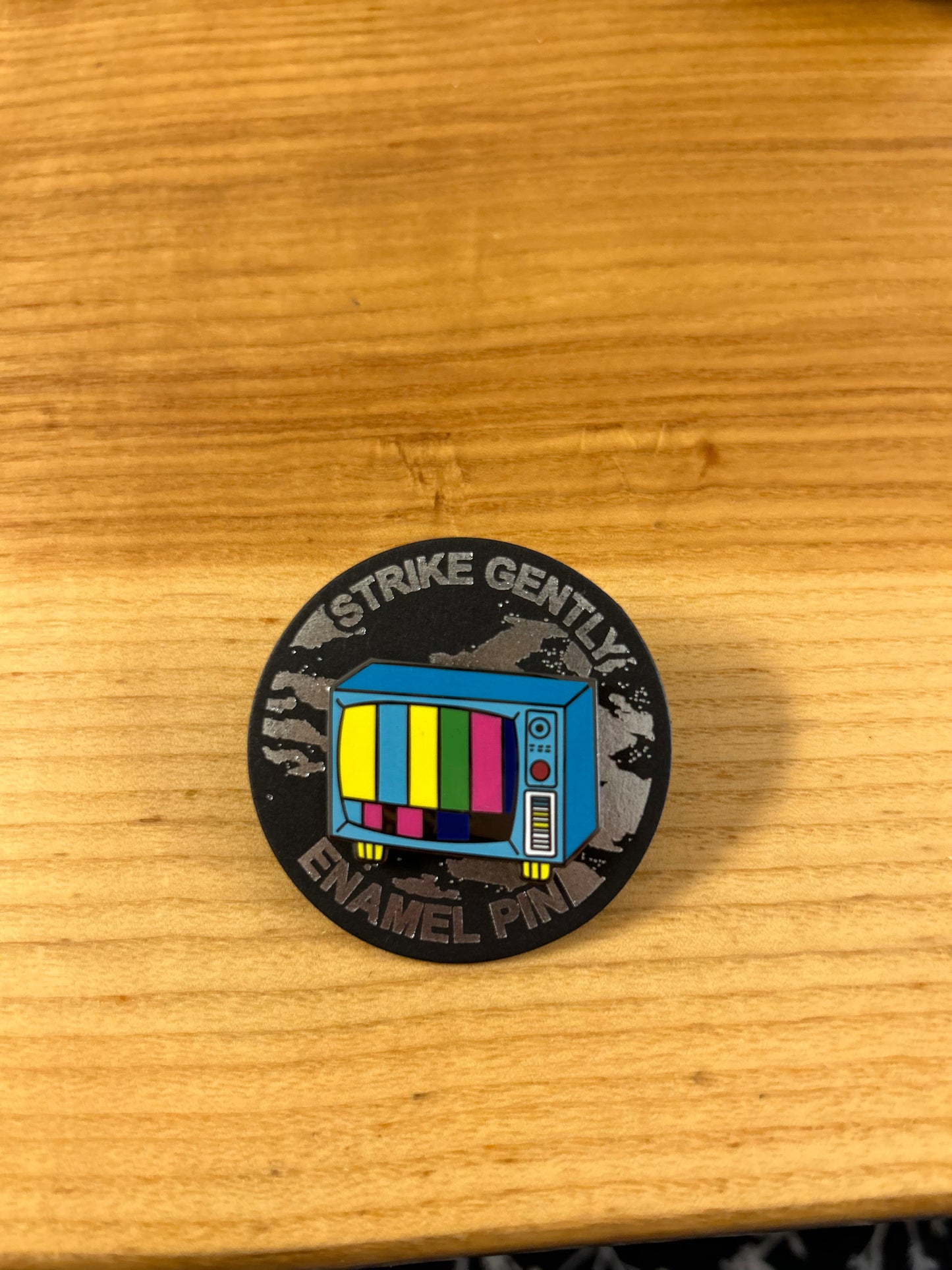 SMPTE Color Bars TV Enamel Pin