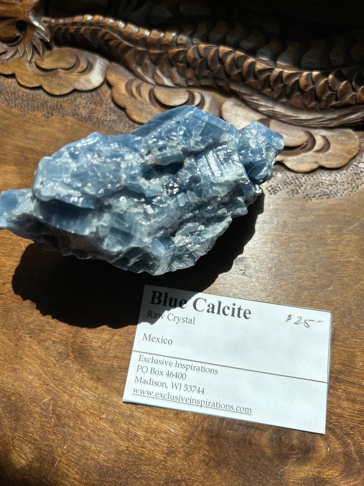 Blue calcite