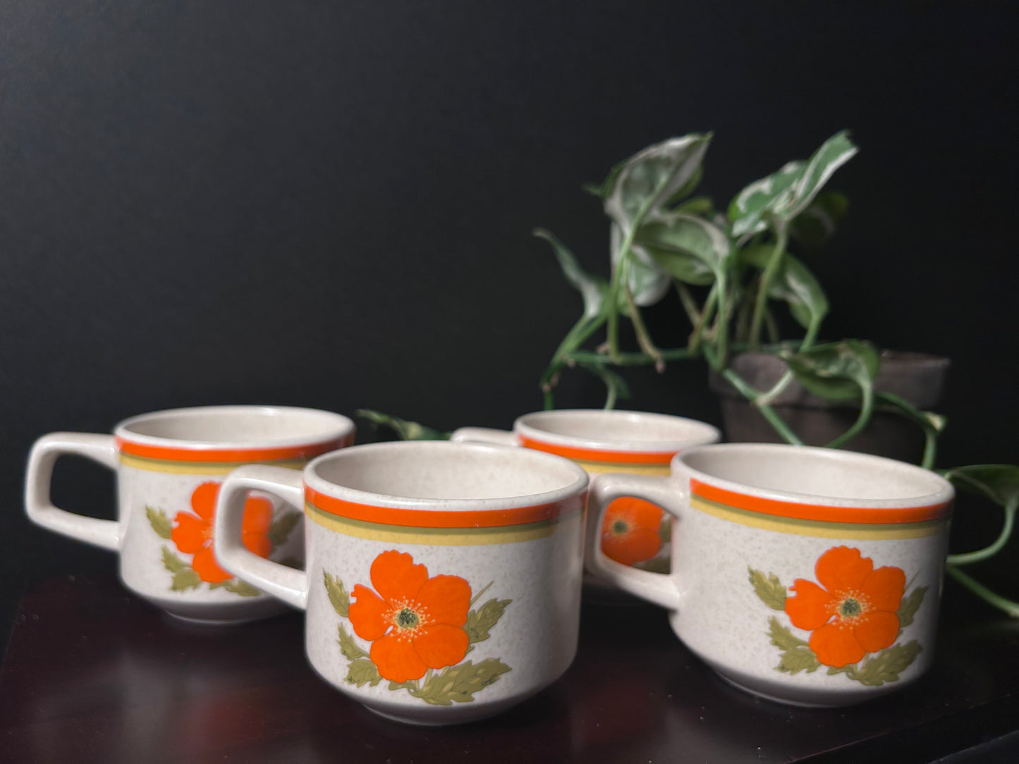 Orange flower Temperware mugs