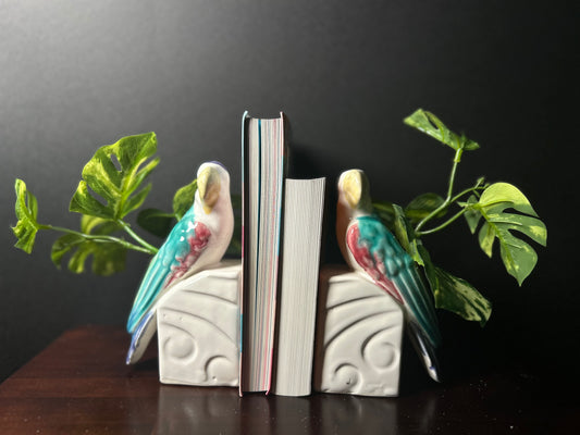 Parrot planter bookends