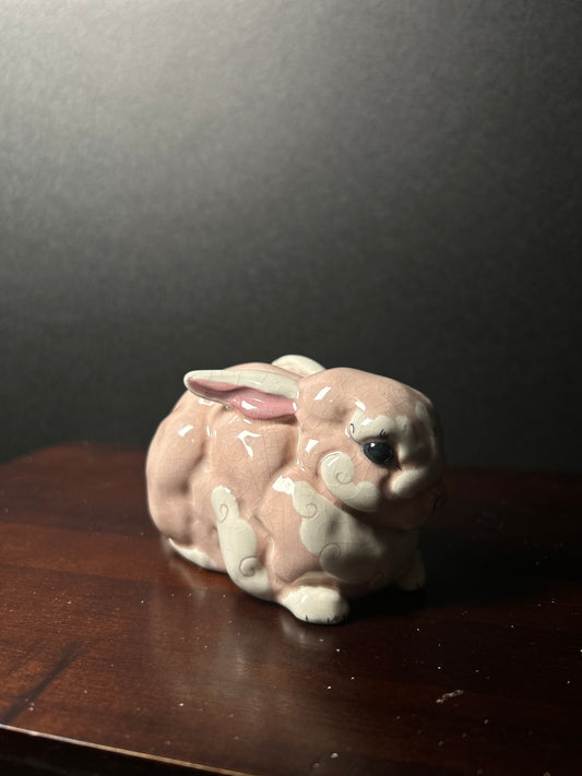 Pink Kay finch California rabbit figurine