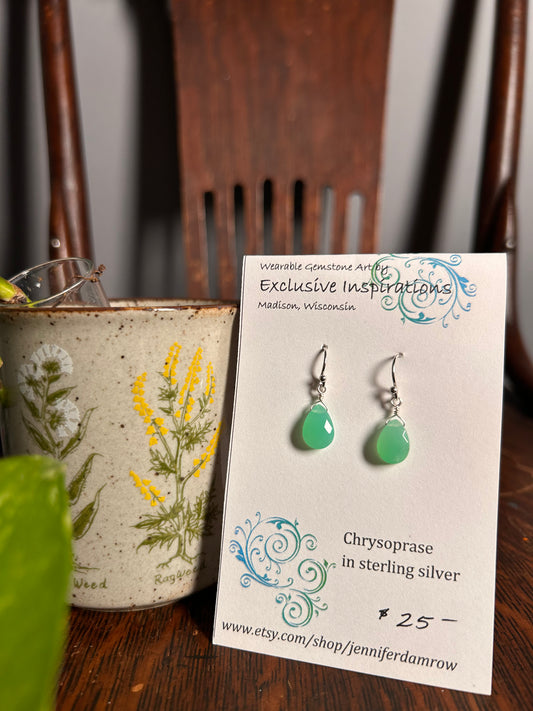 Chrysoprase earrings