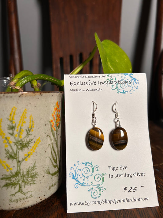 Tigers eye earrings