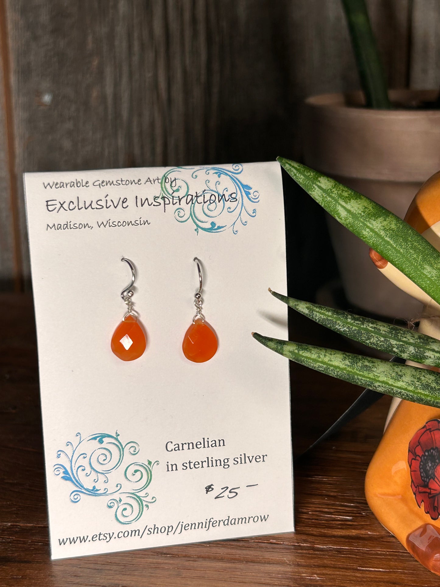 Carnelian earrings