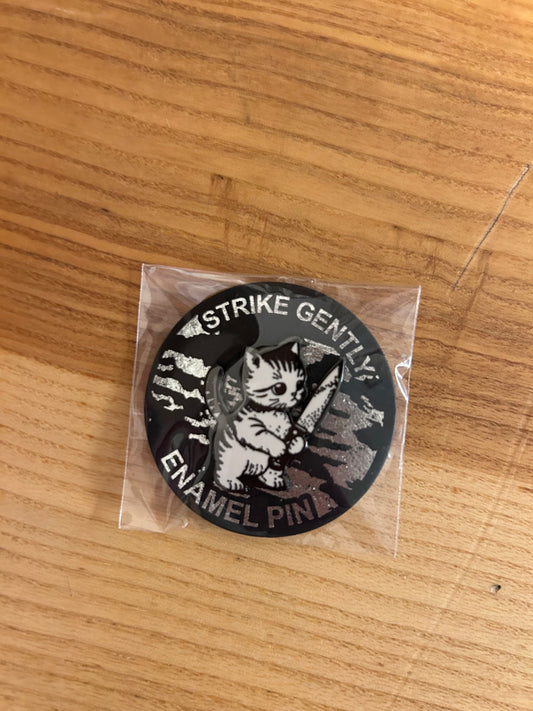 Kitty and knife pin