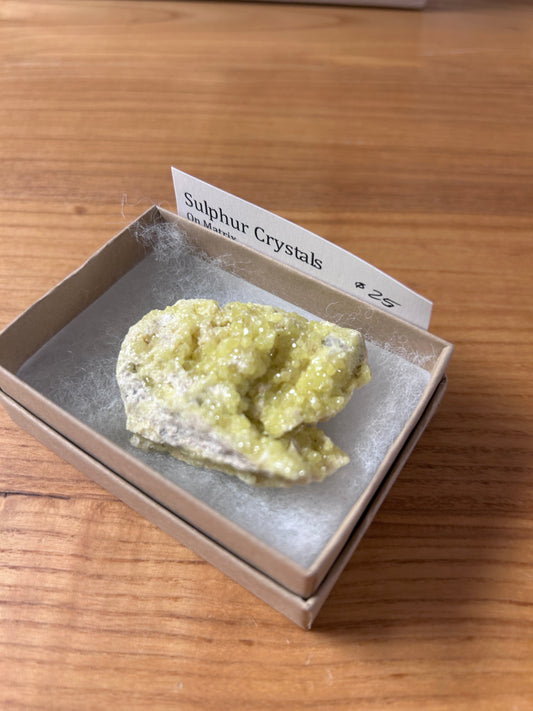 Sulphur crystals