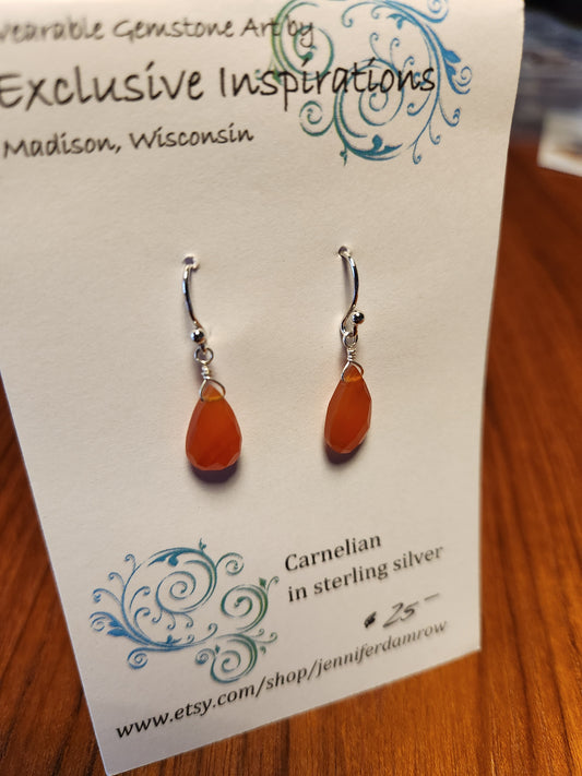 Carnelian in sterling silver