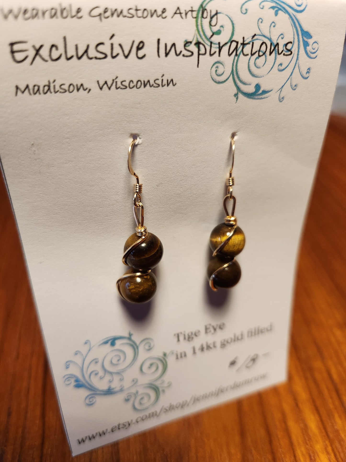 Tiger Eye in 14kt gold