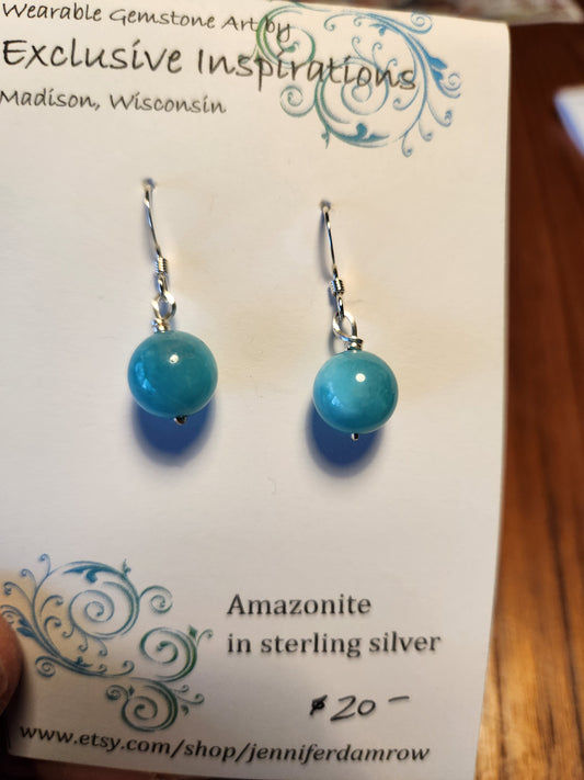 Amazonite in sterling silver