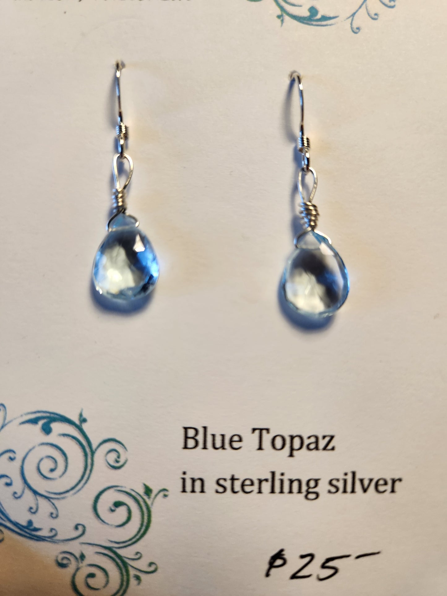 Blue Topaz in sterling silver