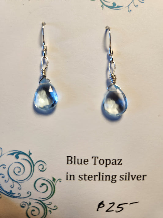 Blue Topaz in sterling silver