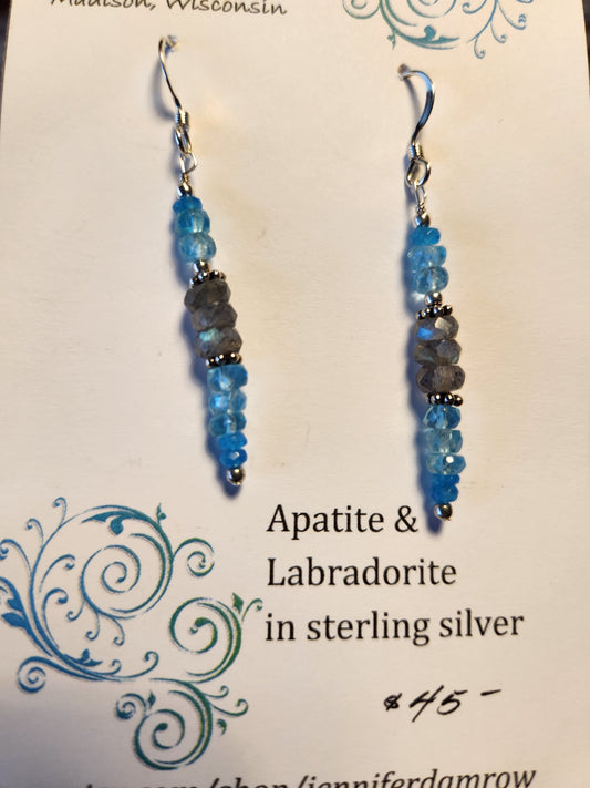 Apatite & Labradorite in sterling silver