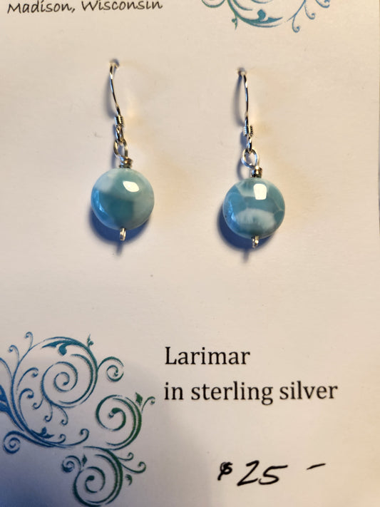 Larimar in sterling silver